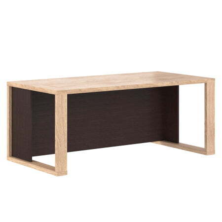 Стол руководителя фронтальная панель высотой 600мм Alto AST 189H 1800x900x750 (Дуб Девон/Венге Магия)