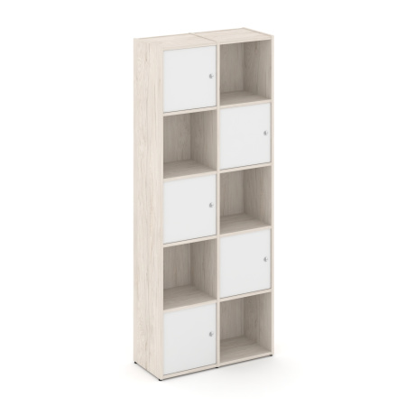 Стеллаж Locker Plus LK.K-008 798x350x1983 (Денвер Светлый | Белый)