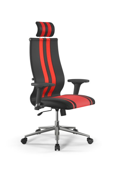 Кресло для руководителя Метта Sit 10 B2-187D - Extra /Kb40/Wh40/D02P/H3mL-G-2D(M09.B23.G18.W01) (Красный | Черный)