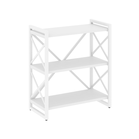Стеллаж на регулируемых опорах-3 полки VR.L-MST.O-3.8 800x400x910 (Белый Бриллиант/Белый металл)