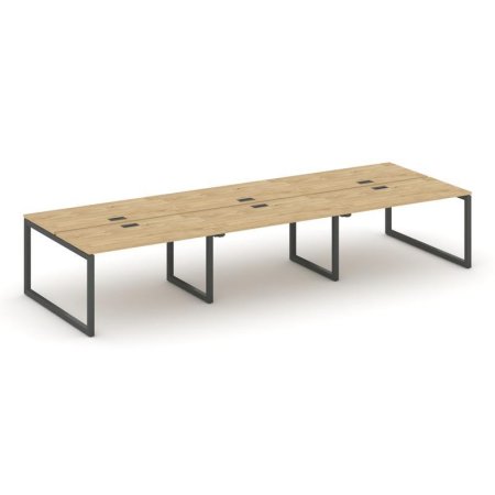 Рабочая станция 2-х сторонняя SN-5O.DRS-072 (3540х1432х750) (Тиквуд Светлый/Металл Антрацит)