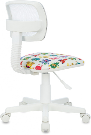 Кресло детское CH-W299 белый TW-15 сиденье мультиколор монстры сетка/ткань крестов. пластик (Мультиколор)