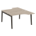 Рабочая станция на деревянных опорах Onix Wood OW.D.SA-2 1380x1995x750 (Тиквуд Светлый/Дуб Темный)