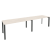 Рабочая станция на П-образном м/к Onix O.MP-RS-2.4.7 3160x720x750 (Тиквуд Темный/Белый Металл)