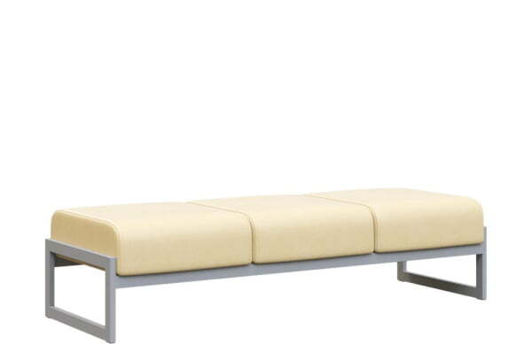 Банкетка трехместная MD.В3  (1855х700х700) (Oregon Бежевый арт.11/Серый металл)