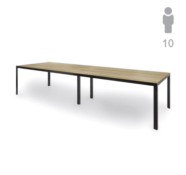 ENZO Стол для переговоров 310 см (Светлый эвкалипт/Черный)