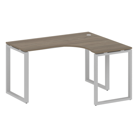 Стол криволинейный правый Metal System Style БО.СА-3 Пр 1400x1200x750 (Вяз/Серый металл)