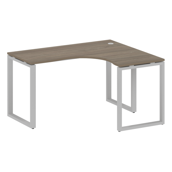 Стол криволинейный правый Metal System Style БО.СА-3 Пр 1400x1200x750 (Вяз/Серый металл)