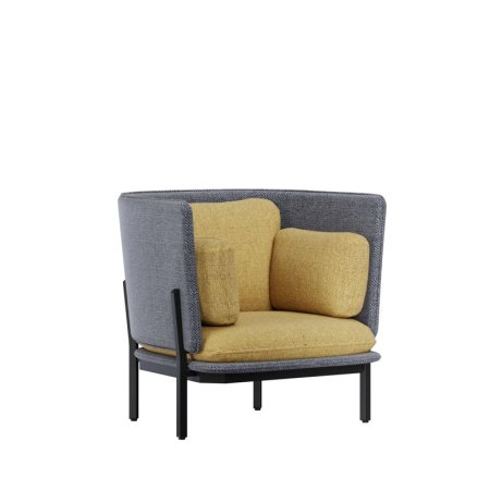 Диван одноместный с низкой спинкой STA-01L (Matrix 543/Matrix 994/Металл Черный)