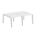 Рабочая станция на 4 рабочих места на А-образном м/к Metal System Style БА.СМ-4.1 2000x1475x750 (Дуб наварра/Серый металл)