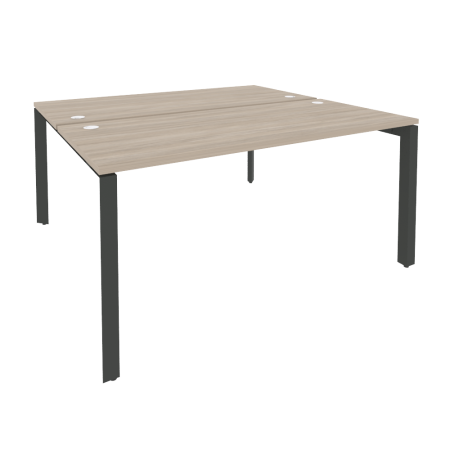 Рабочая станция на П-образном м/к Onix O.MP-D.RS-2.4.7 1580x1475x750 (Дуб Аттик/Черный металл)