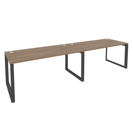 Рабочая станция на О-образном м/к Onix O.MO-RS-2.4.8 3160x800x750 (Дуб Аттик/Черный металл)