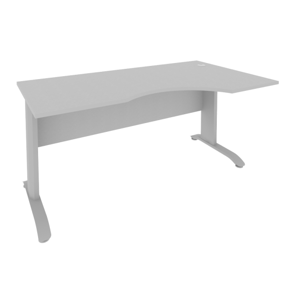 Стол криволинейный правый Riva ПЛ.СА-1 Пр 1600x900x750 (Серый/Металлик)