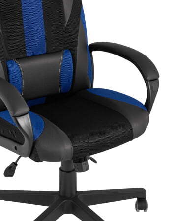 Кресло игровое TopChairs ST-CYBER 9 черный/синий (Геймерское кресло ST-CYBER 9 синий)