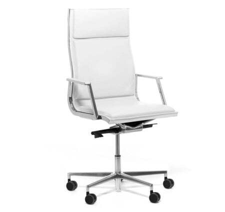 NULITE-PAD/A Кресло опоры хром колёса черные (Белый)