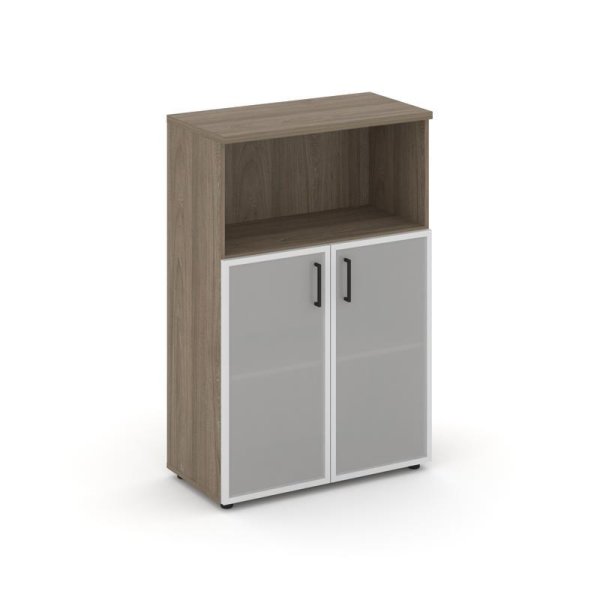 Шкаф средний широкий SN.STS-203 (796х400х1203) (Вяз Благородный/Сатин)