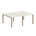 Рабочая станция на 4 раб. места Metal System Style БП.СМ-4.1 2000x1475x750 (Дуб Наварра/Серый металл)