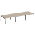 Рабочая станция на деревянных опорах Onix Wood OW.D.RS-6.4.8 4740x1635x750 (Тиквуд Светлый/Дуб Темный)