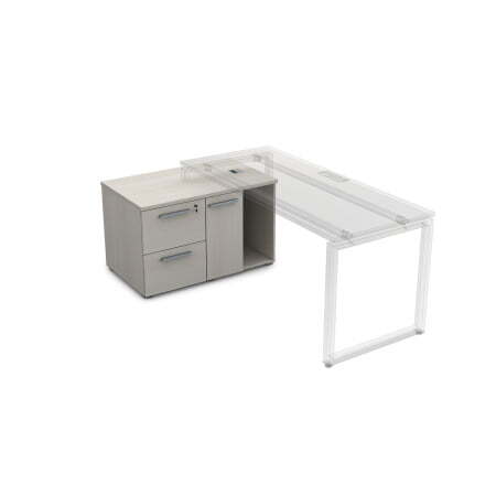 9Т.010 Тумба с двумя ящиками и дверкой (1000x600x620) (Ivory)