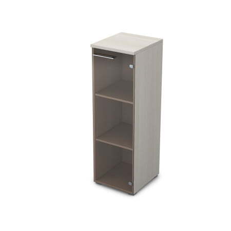 Пенал средний со стеклом Gloss line 9НП.017.3 400x450x1245 (Ivory)