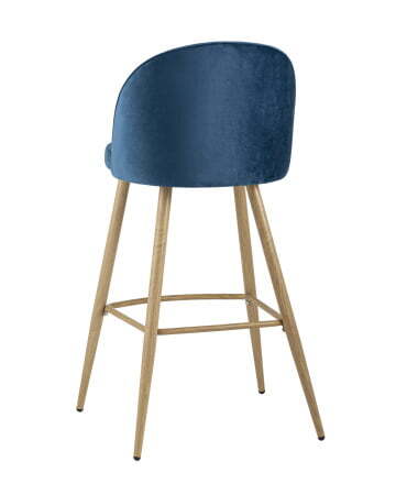 Стул барный Лион голубой велюр (Стул барный Лион голубой)
