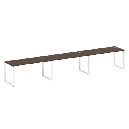 Рабочая станция Metal System Style БО.СМ-3.4 4800x720x750 (Венге Цаво/Белый металл)