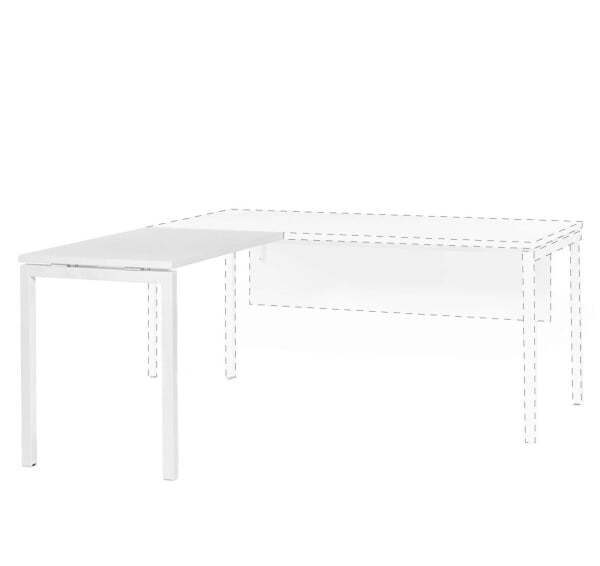 TOUR LIGHT Брифинг-приставка 103х60 (Белый/Белый металл)