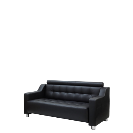 Диван офисный Неаполь (А-04) 2-х местный (Черный)