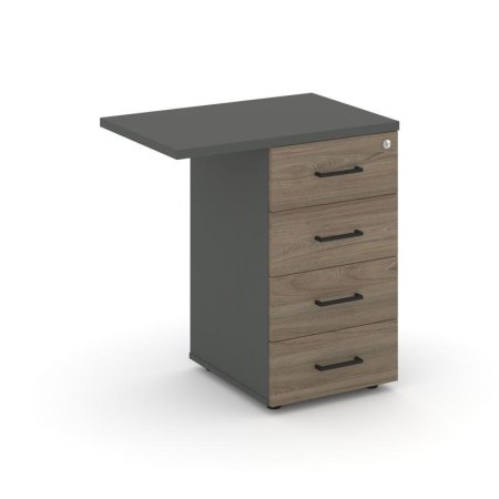 Тумба приставная SN.TPP-002 (416/700х460х750) (Антрацит/Вяз Благородный)