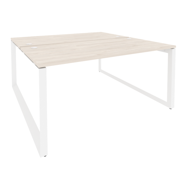 Рабочая станция на О-образном м/к Onix O.MO-D.RS-2.4.8 1580x1635x750 (Денвер Светлый/Белый Металл)