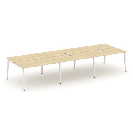 Рабочая станция 2-х сторонняя SN-4A.DRS-073 (4140х1432х750) (Акация Лорка/Металл Белый)