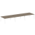 Рабочая станция на 6 рабочих места на А-образном м/к Metal System Style БА.СМ-6.5 5400x1475x750 (Дуб наварра/Серый металл)