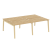 Рабочая станция на деревянных опорах Onix Wood OW.D.RS-4.2.8 2360x1635x750 (Тиквуд Светлый/Дуб Темный)