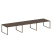 Переговорный стол 3 столешницы Metal System Style БО.ПРГ-3.4 4800x1235x750 (Дуб Наварра/Серый металл)