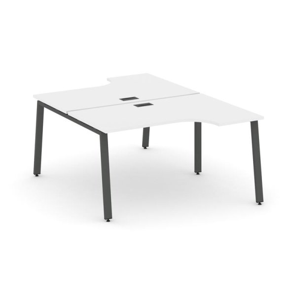 Рабочая станция эргономичная SN-6A.DRPA-021 (1380х1632/1992х750) (Белый/Металл Антрацит)