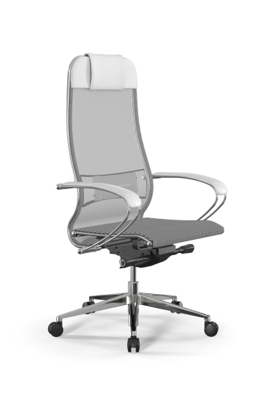 Кресло для руководителя Метта Samurai L1-1K - TS /Uc00/Nc00/K2cL(M26.B32.G25.W03) (Белый)