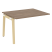 Проходной наборный элемент переговорного стола на деревянных опорах Onix Wood OW.NPRG-2 1180x980x750 (Тиквуд Светлый/Дуб Темный)