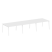 Стол для переговоров (3 столешницы) на А-образном м/к Metal System Style БА.ПРГ-3.3 4200x1235x750 (Дуб наварра/Серый металл)