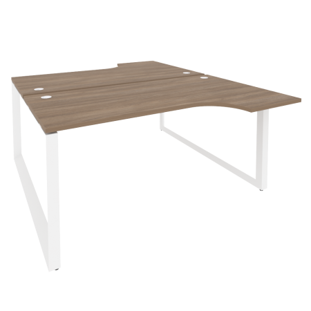 Рабочая станция на О-образном м/к Onix O.MO-D.SA-1 1580x1995x750 (Дуб Аризона/Белый Металл)