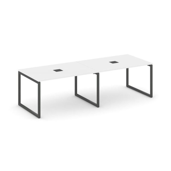 Стол переговорный SN-4O.SPRG-014 (3160х980х750) (Белый/Металл Антрацит)
