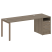 Рабочая станция с опорной тумбой Metal System Style БП.РС-СТП-1.4 2012x720x750 (Дуб Наварра/Серый металл)
