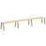 Рабочая станция на 3 рабочих места на А-образном м/к Metal System Style БА.СМ-3.5 5400x720x750 (Дуб наварра/Серый металл)