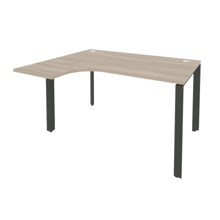 Стол эргономичный левый на П-образном м/к Onix O.MP-SA-3L 1380x1180x750 (Дуб Аттик/Черный металл)