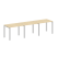 Рабочая станция на 3 раб. места Metal System Style БП.СМ-3.1 3000x720x750 (Дуб Наварра/Серый металл)