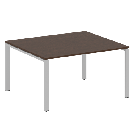 Переговорный стол 1 столешница Metal System Style БП.ПРГ-1.3 1400x1235x750 (Венге Цаво/Серый металл)