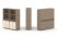 Тумба двойная + высокая надставка ES.NB.2V-7 (1500х410х1520) (Латте/Тиквуд Светлый)