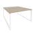Рабочая станция на О-образном м/к Onix O.MO-D.RS-2.3.8 1380x1635x750 (Тиквуд Темный/Белый Металл)