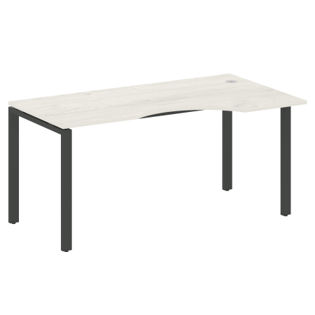 Стол криволинейный правый Metal System Style БП.СА-1 Пр 1600x900x750 (Дуб Наварра/Антрацит металл)