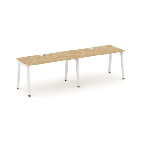 Рабочая станция 1 сторонняя SN-5A.ORS-011 (1960х700х750) (Тиквуд Светлый/Металл Белый)