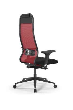 Кресло для руководителя Метта SynchroSit 10 B1-111D - X2+UMF(X1) /Ub00/Wh00/D02P(M24.B11.G19.W02) (Красный | Черный)